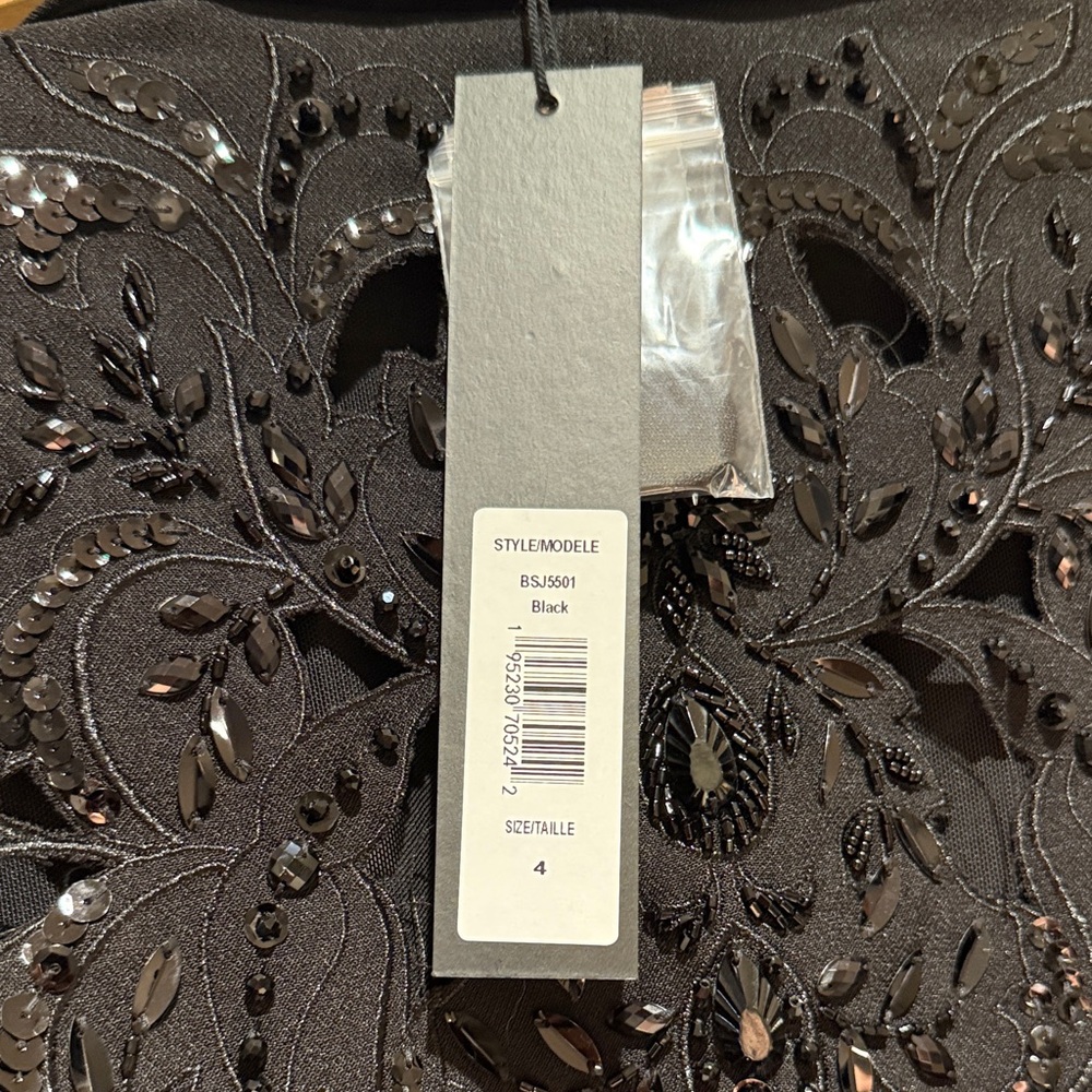 Badgley Mischka Beaded Back Panel Wrap Blazer - Picture 3 of 6